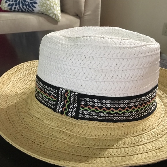 BCBGeneration Fedora Straw Hat with Ribbon - Picture 3 of 4